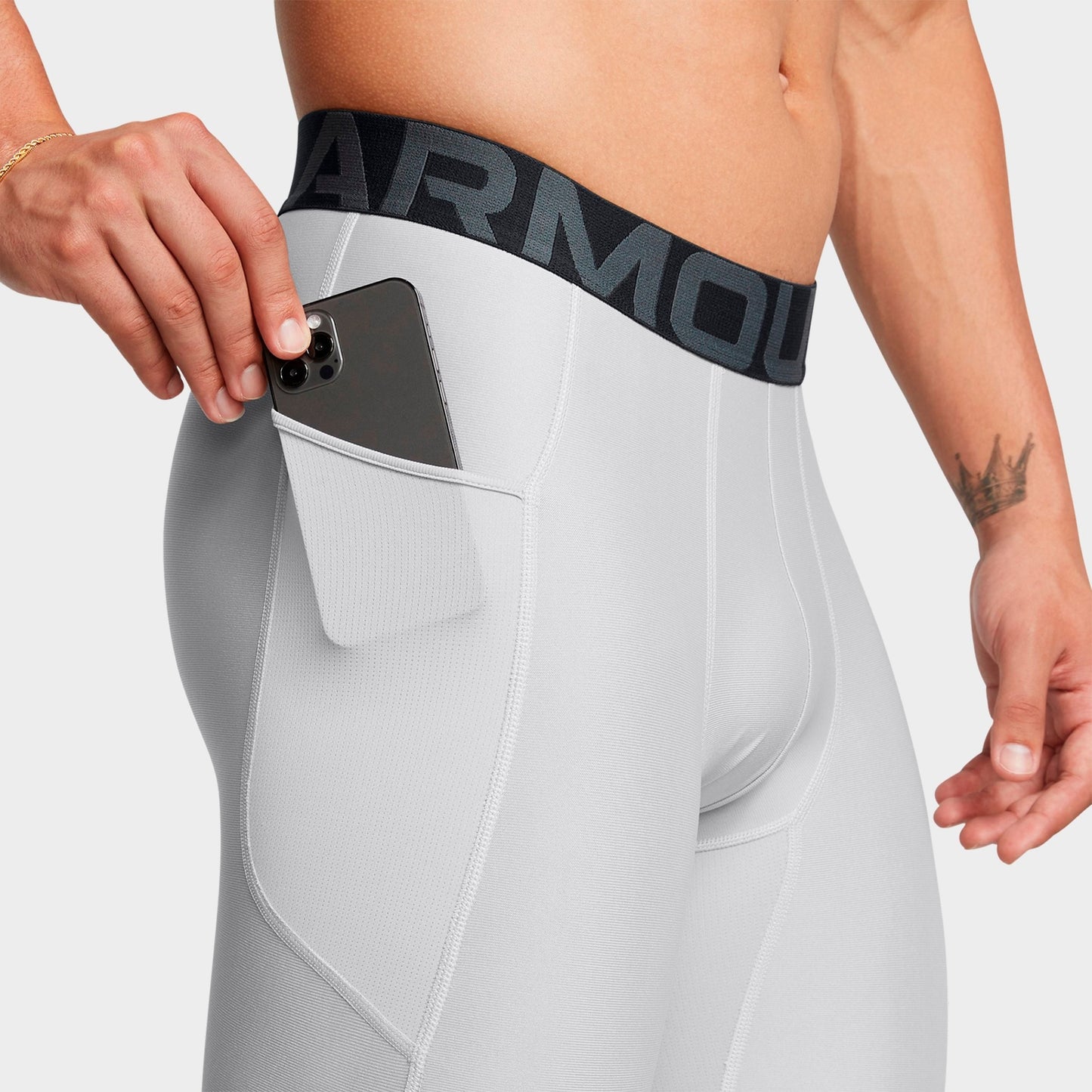 Men's Under Armour HeatGear® Training Leggings - Mod Grey/Black