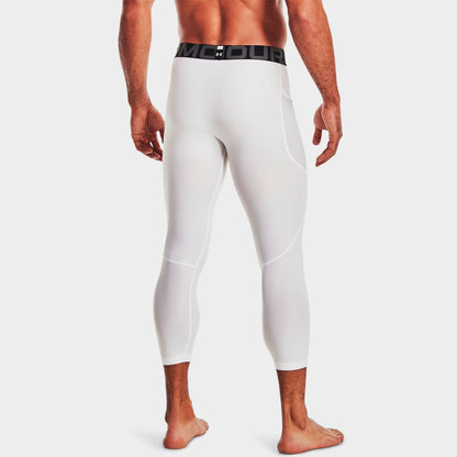Men's Under Armour HeatGear Three-Quarter Training Leggings - White/Black
