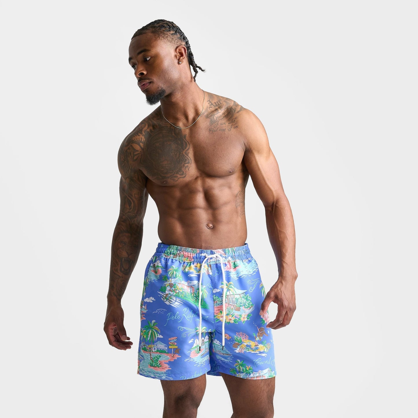 Men's Polo Ralph Lauren Polo Bear Traveler Swim Shorts - Bahamas Bear Blue