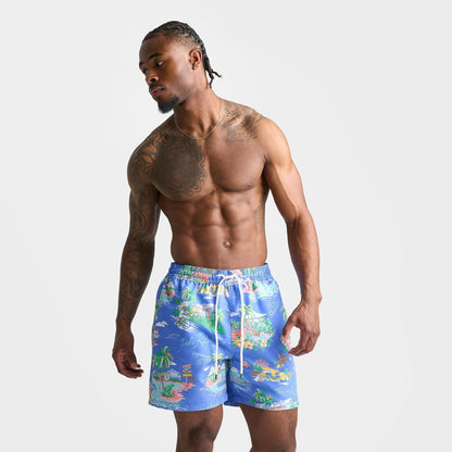 Men's Polo Ralph Lauren Polo Bear Traveler Swim Shorts - Bahamas Bear Blue