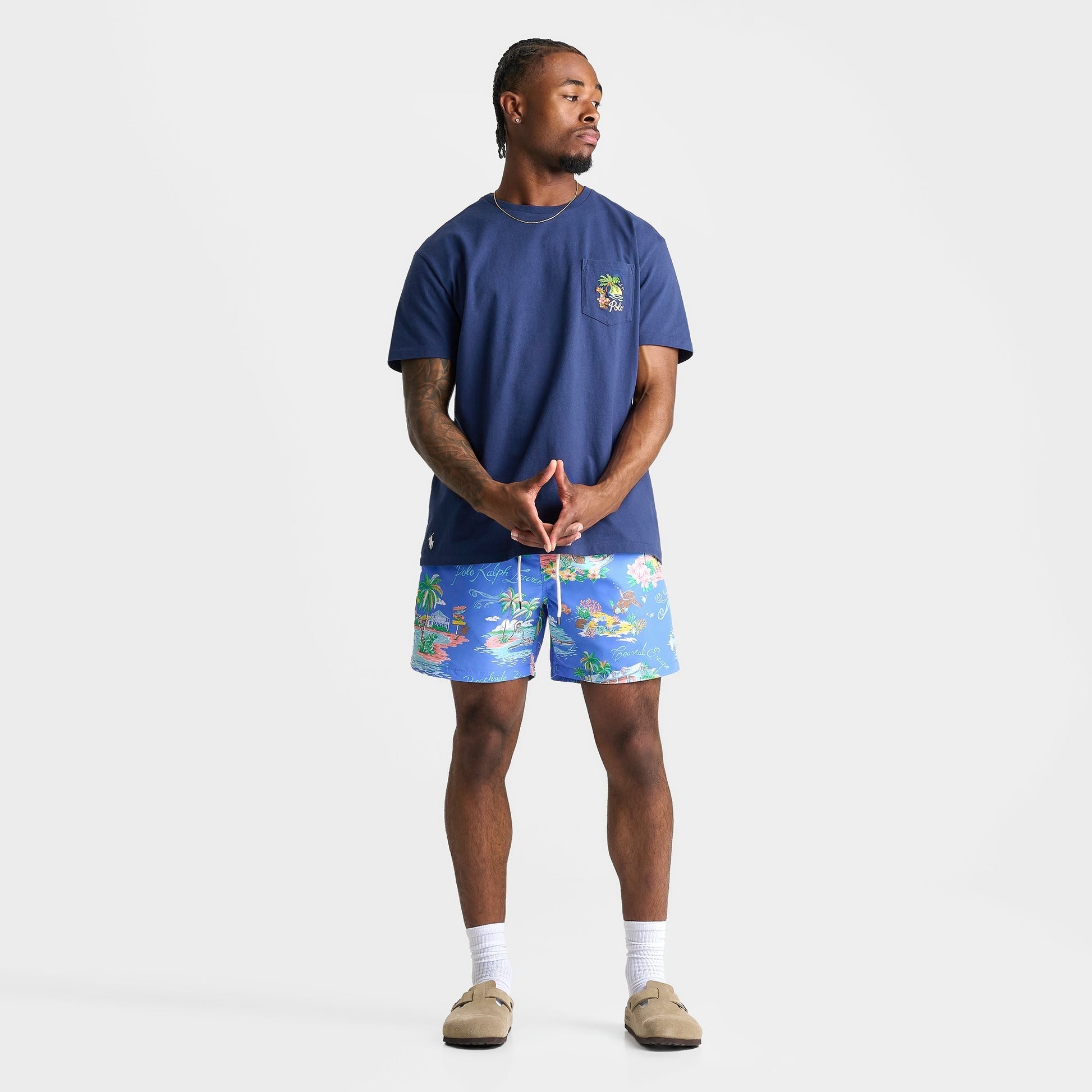 Men's Polo Ralph Lauren Polo Bear Traveler Swim Shorts - Bahamas Bear Blue