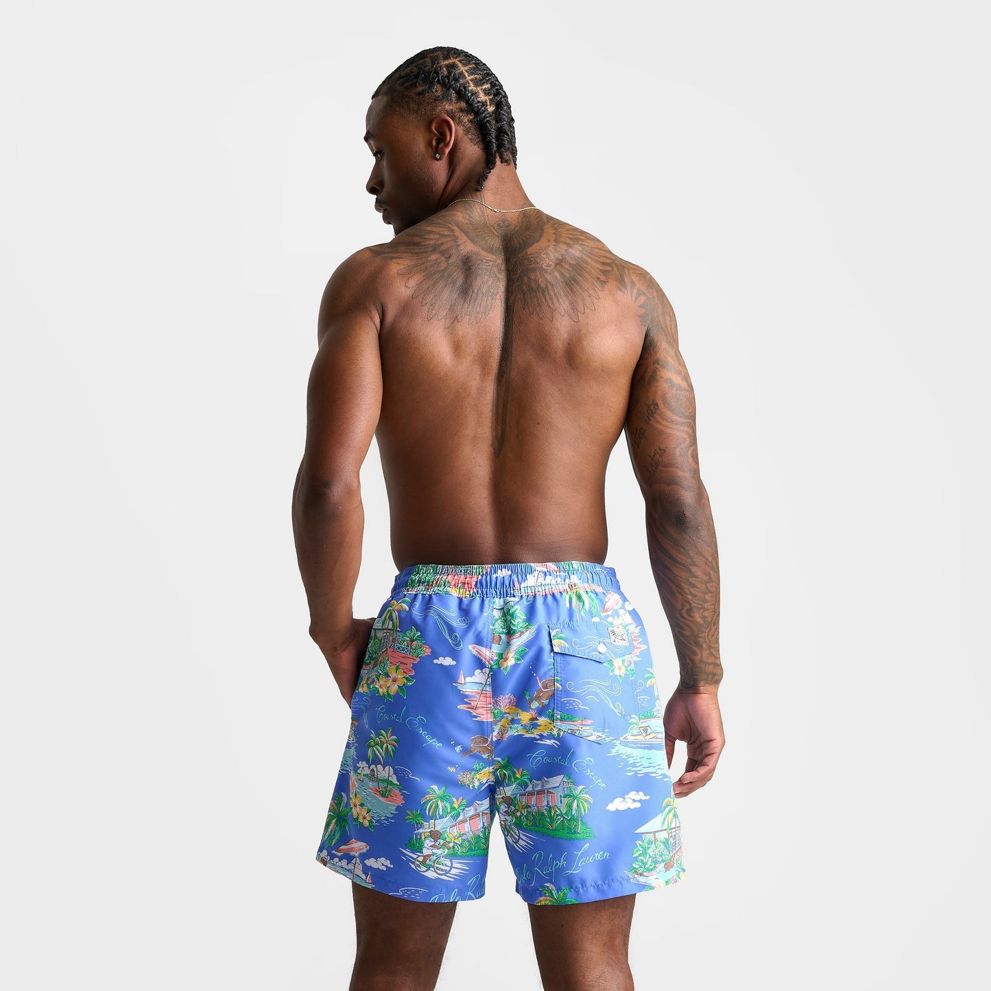 Men's Polo Ralph Lauren Polo Bear Traveler Swim Shorts - Bahamas Bear Blue