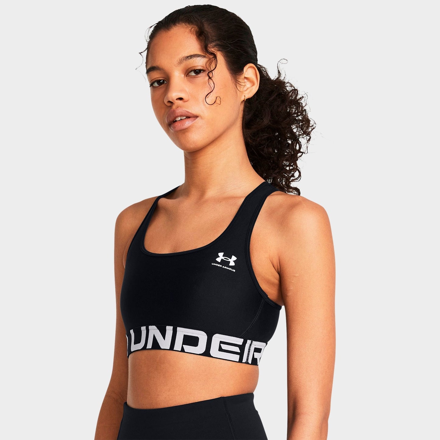 Women's Under Armour Heatgear® Sports Bra - Black/White
