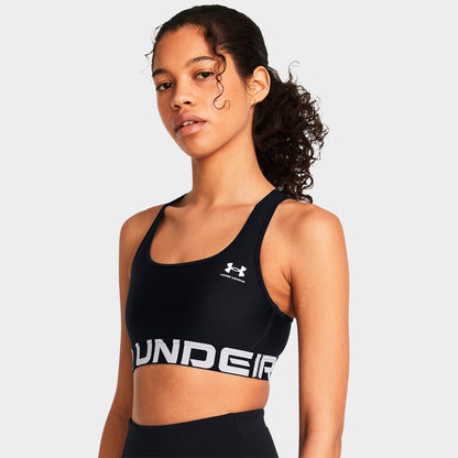 Women's Under Armour Heatgear® Sports Bra - Black/White