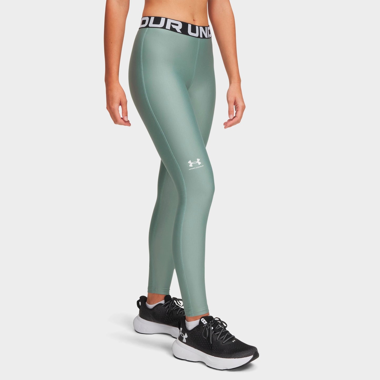 Women's Under Armour Heatgear® Leggings - Silica Green/White