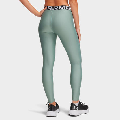 Women's Under Armour Heatgear® Leggings - Silica Green/White