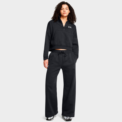 Women's Under Armour Icon Fleece Jogger Pants - Black/White