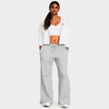 Women's Under Armour Icon Fleece Jogger Pants - Mod Grey Light Heather/White