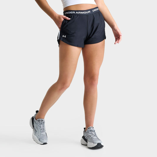 Women's Under Armour UA Tech™ Play Up 3'' Shorts - Black/White