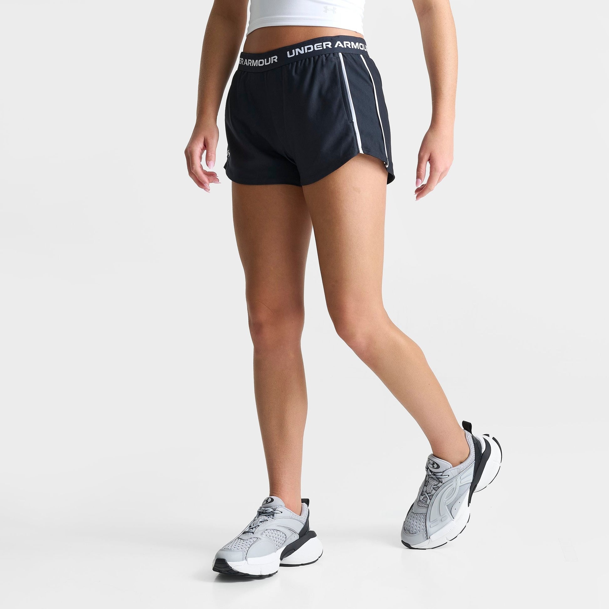 Women's Under Armour UA Tech™ Play Up 3'' Shorts - Black/White