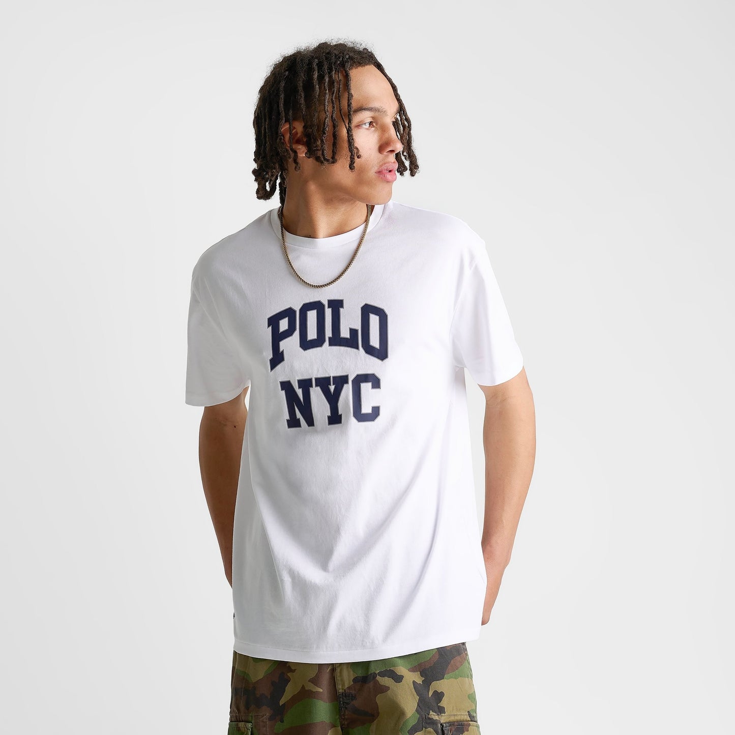 Men's Polo Ralph Lauren Classic Fit Jersey Graphic T-Shirt - White
