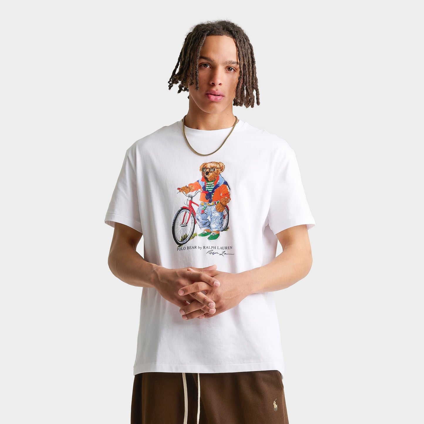 Men's Polo Ralph Lauren Summer Polo Bear Jersey T-Shirt - White/Summer Bear