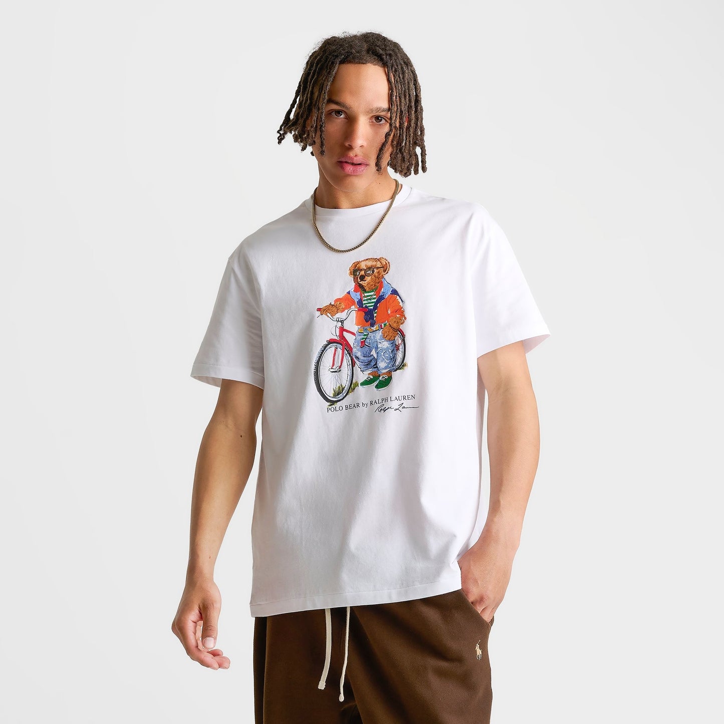 Men's Polo Ralph Lauren Summer Polo Bear Jersey T-Shirt - White/Summer Bear