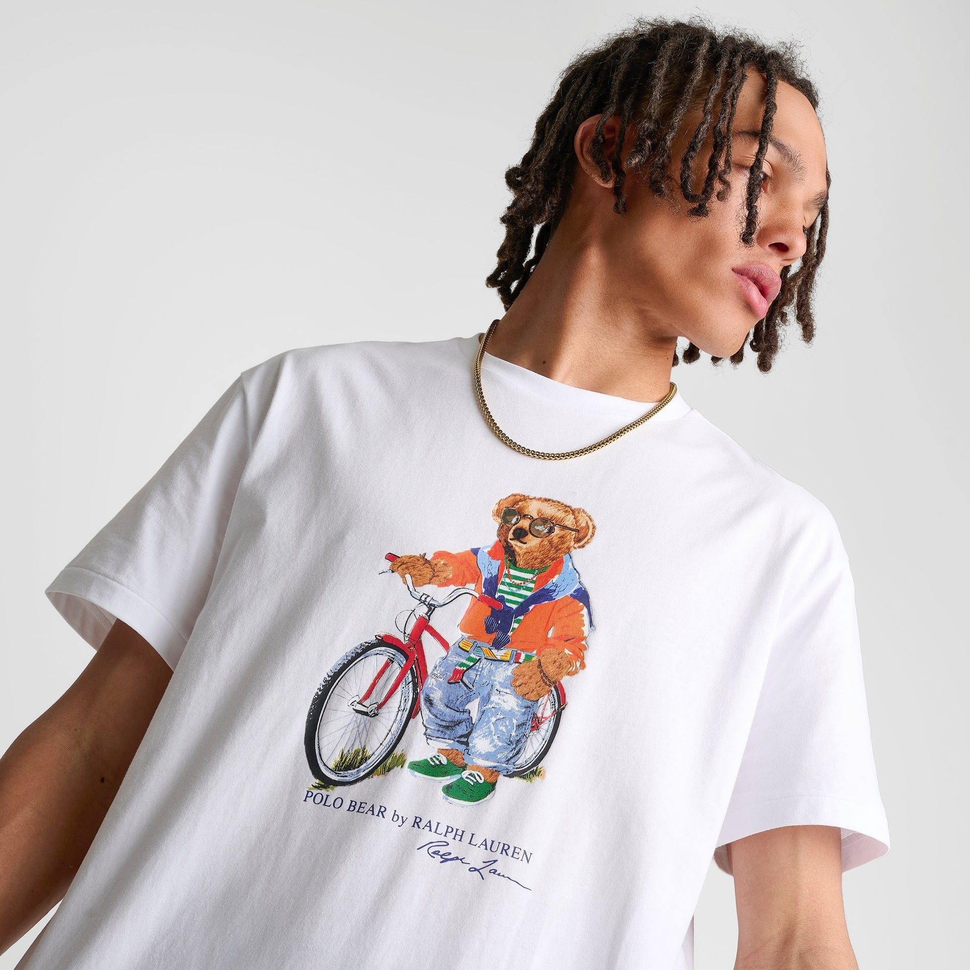 Men's Polo Ralph Lauren Summer Polo Bear Jersey T-Shirt - White/Summer Bear