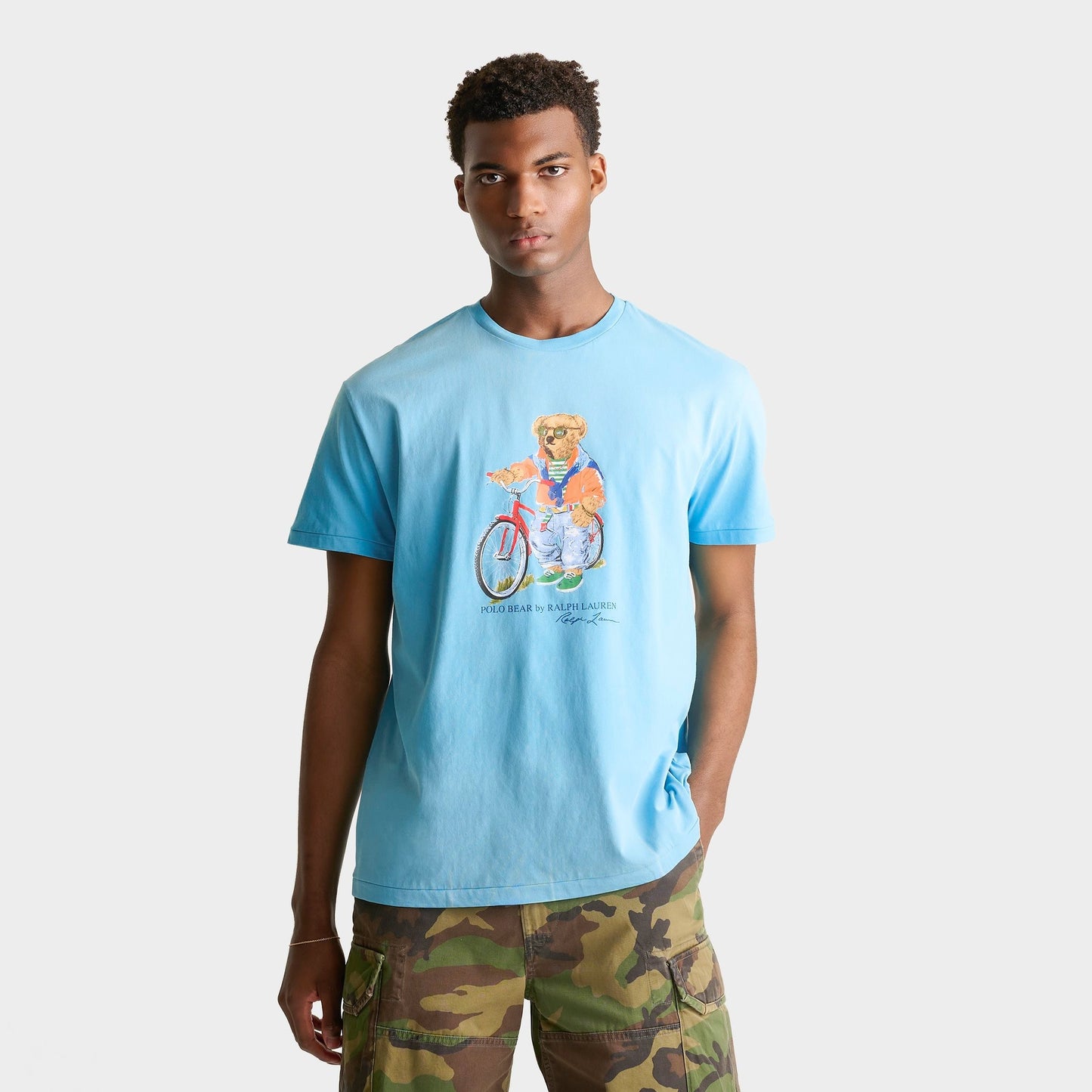 Men's Polo Ralph Lauren Summer Polo Bear Jersey T-Shirt - Austin Blue