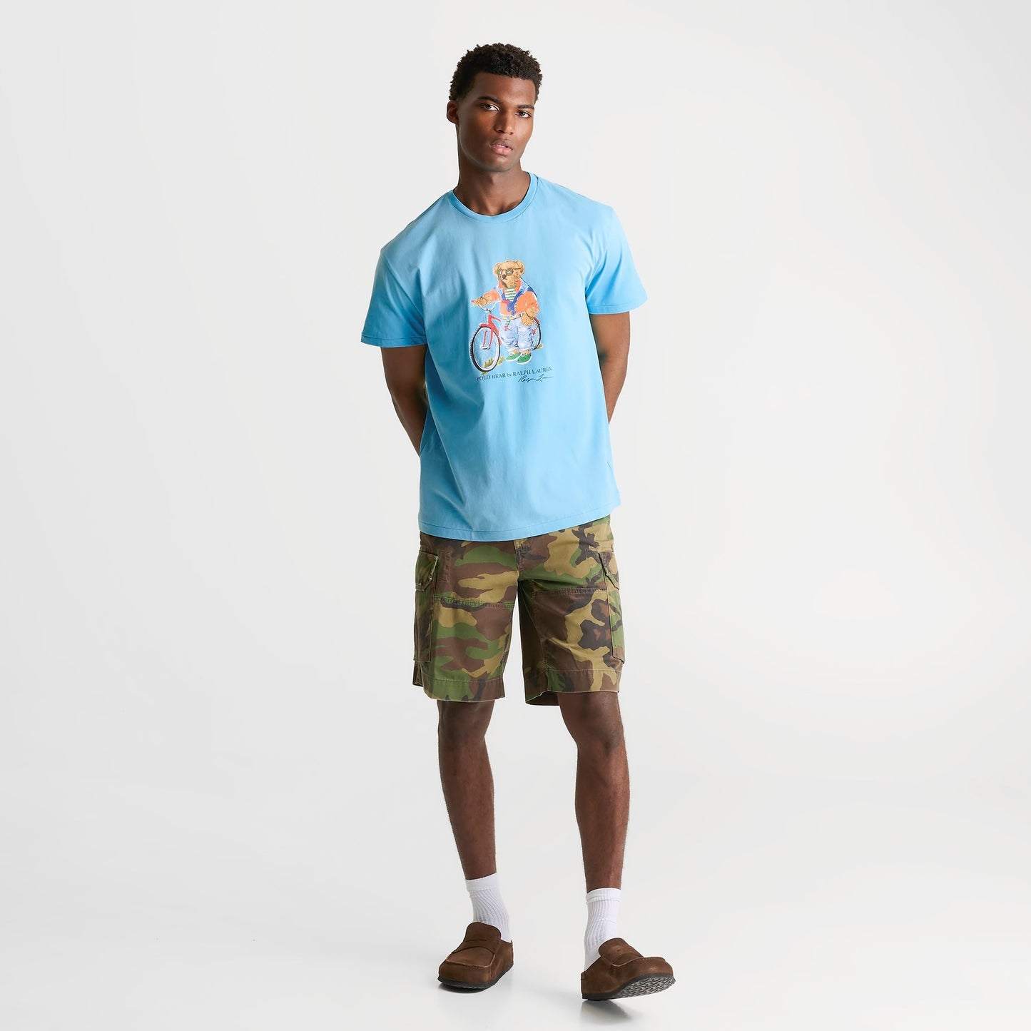 Men's Polo Ralph Lauren Summer Polo Bear Jersey T-Shirt - Austin Blue