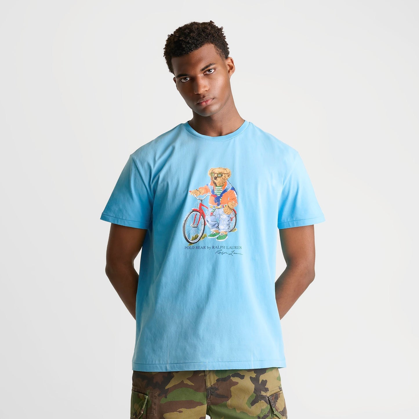 Men's Polo Ralph Lauren Summer Polo Bear Jersey T-Shirt - Austin Blue