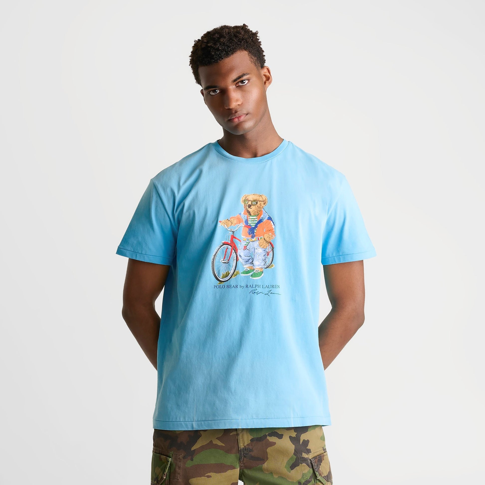 Men's Polo Ralph Lauren Summer Polo Bear Jersey T-Shirt - Austin Blue