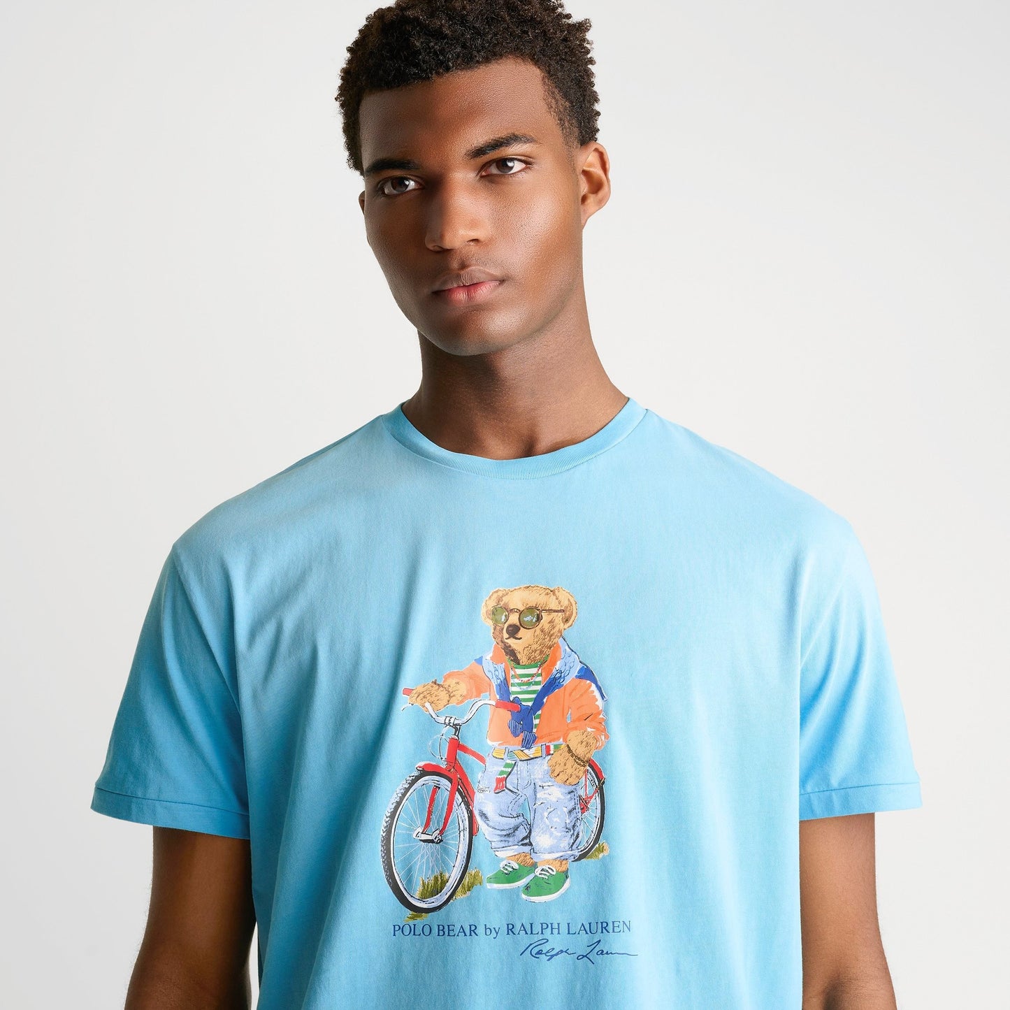 Men's Polo Ralph Lauren Summer Polo Bear Jersey T-Shirt - Austin Blue