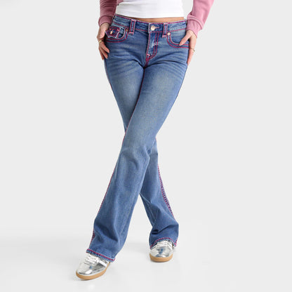 Women's True Religion Becca Super T Mid-Rise Bootcut Jeans - Indigo/Pink