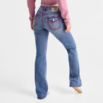Women's True Religion Becca Super T Mid-Rise Bootcut Jeans - Indigo/Pink