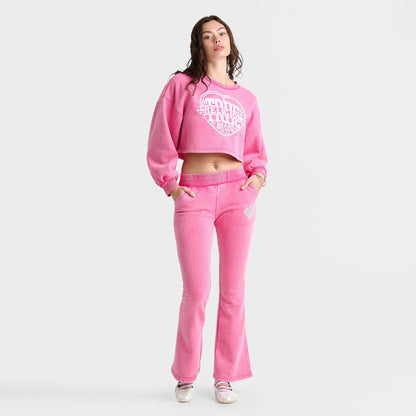 Women's True Religion Washed Heritage Dolman Crewneck Sweatshirt - Hot Pink