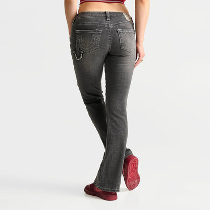 Women's True Religion Becca Appliqué Mid-Rise Bootcut Jeans - Lush Glow