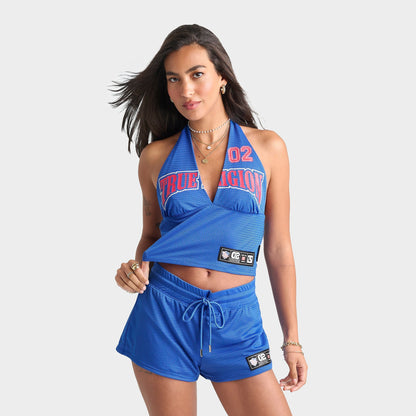 Women's True Religion Printed Sporty Mesh Halter Top - Super Sonic
