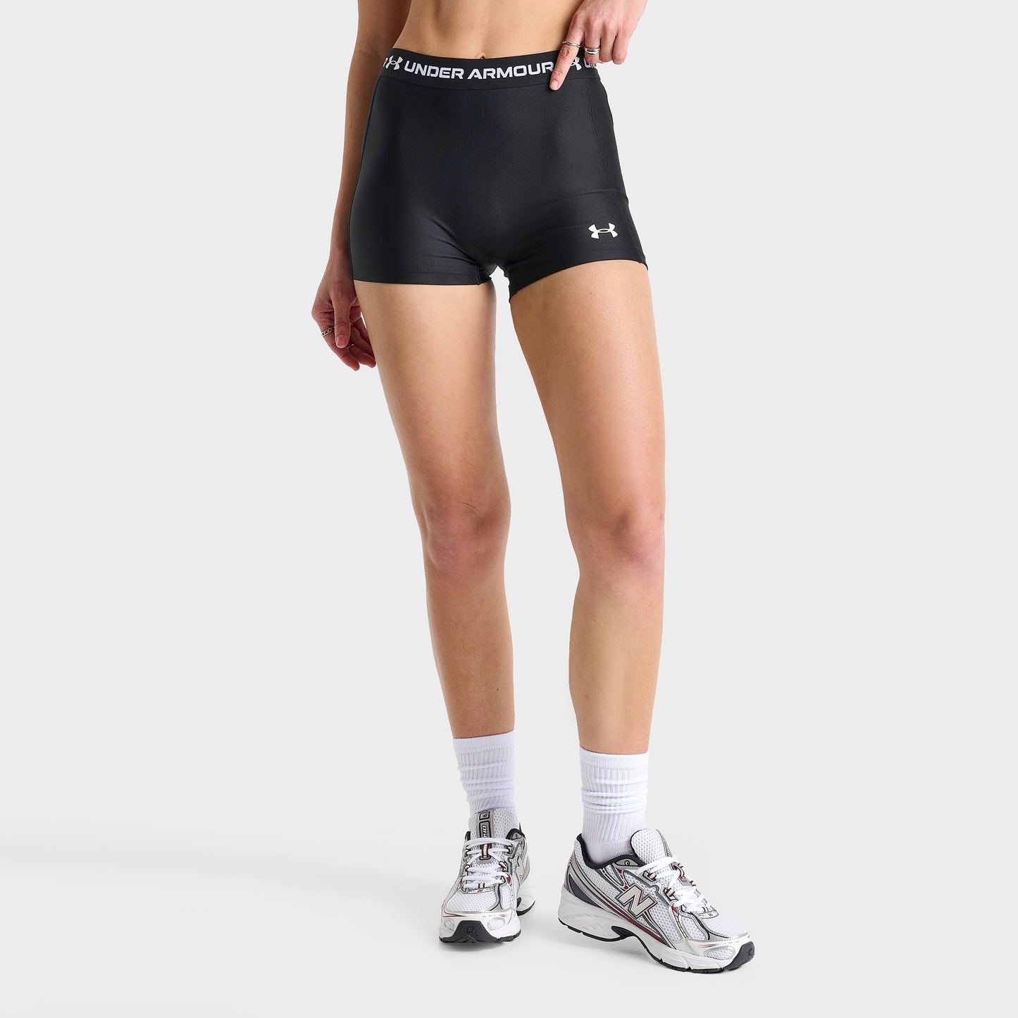 Women's Under Armour Heatgear® Shorty 3-Inch Shorts - Ultimate Black/White