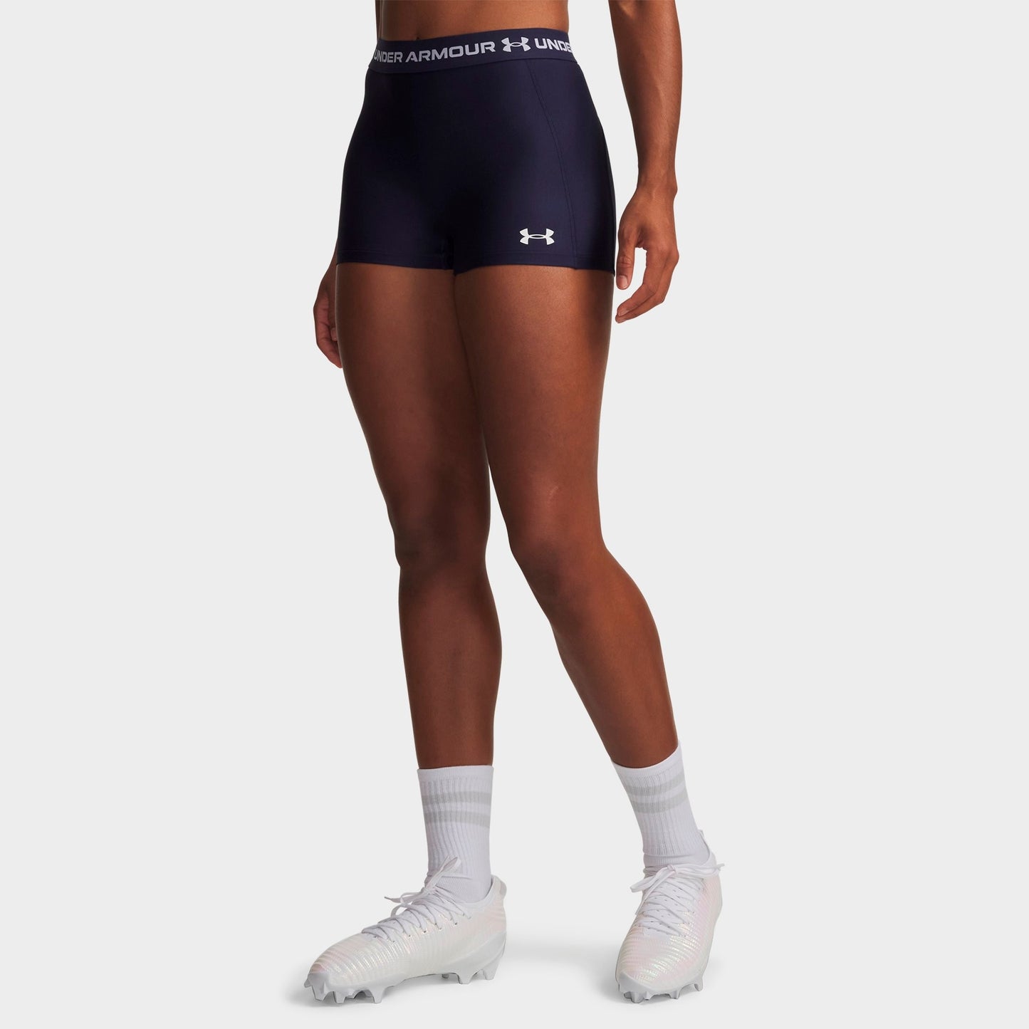 Women's Under Armour Heatgear® Shorty 3-Inch Shorts - Midnight Navy/White