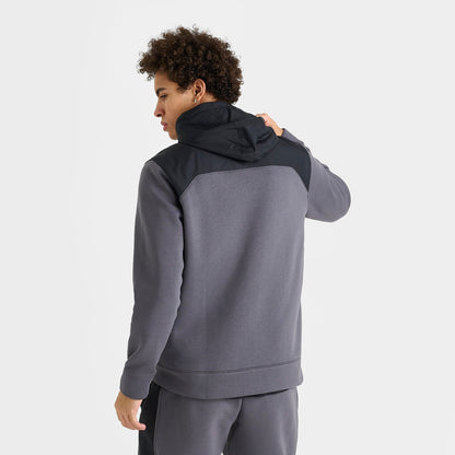 Men's Under Armour Icon Fleece Blocked Full-Zip Hoodie - Castlerock/Black/White