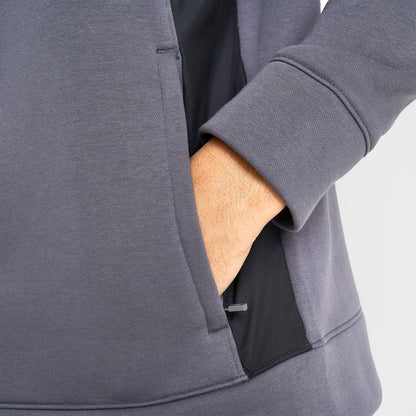 Men's Under Armour Icon Fleece Blocked Full-Zip Hoodie - Castlerock/Black/White