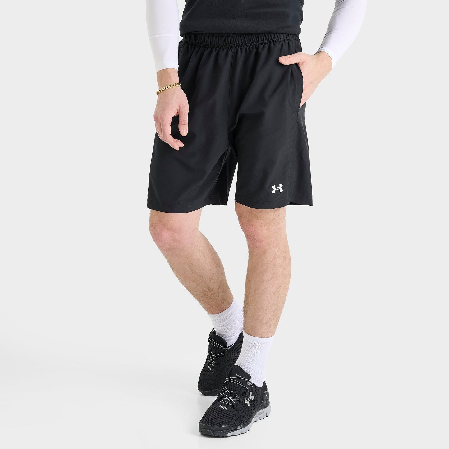 Men's Under Armour Woven WM Shorts - Black/White