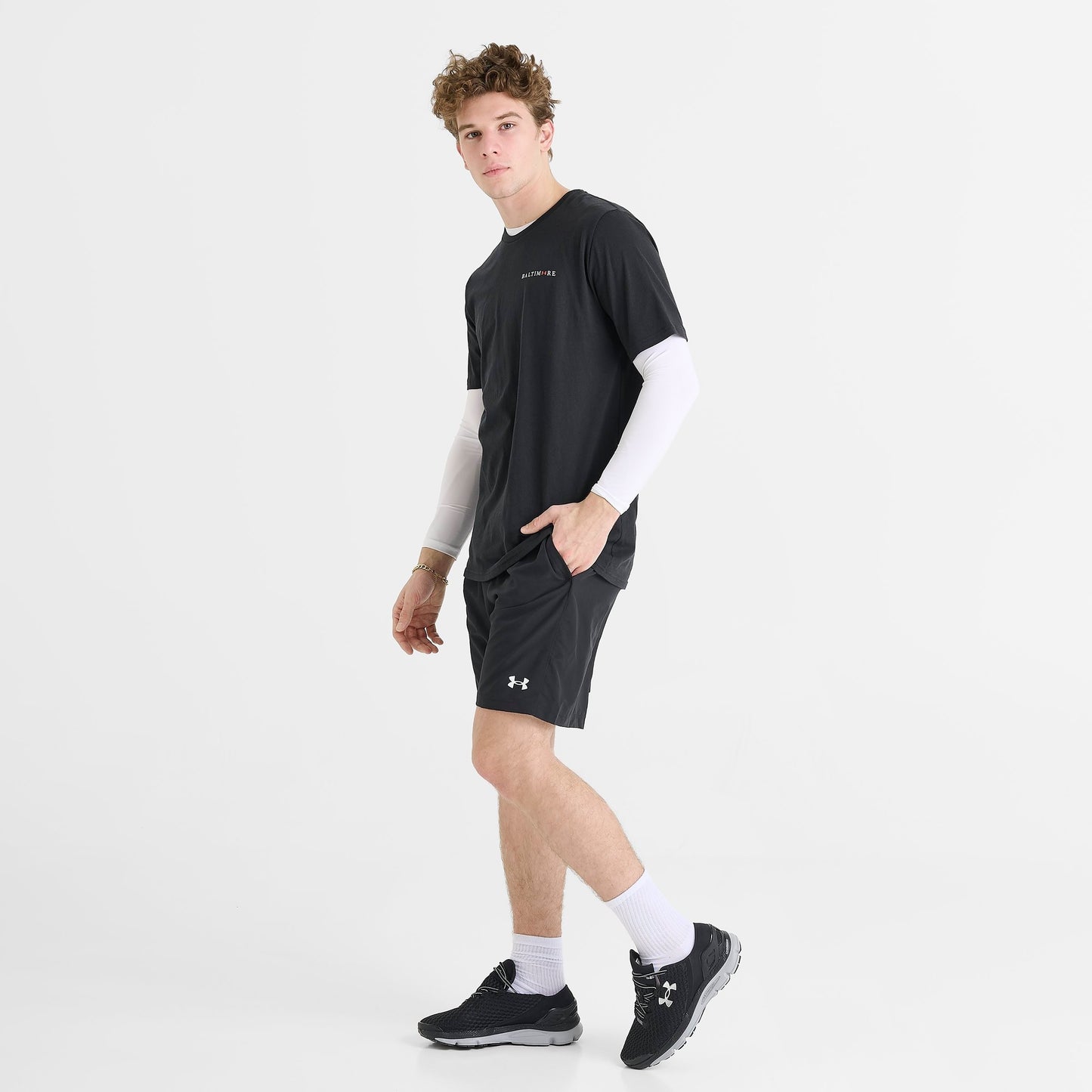 Men's Under Armour Woven WM Shorts - Black/White