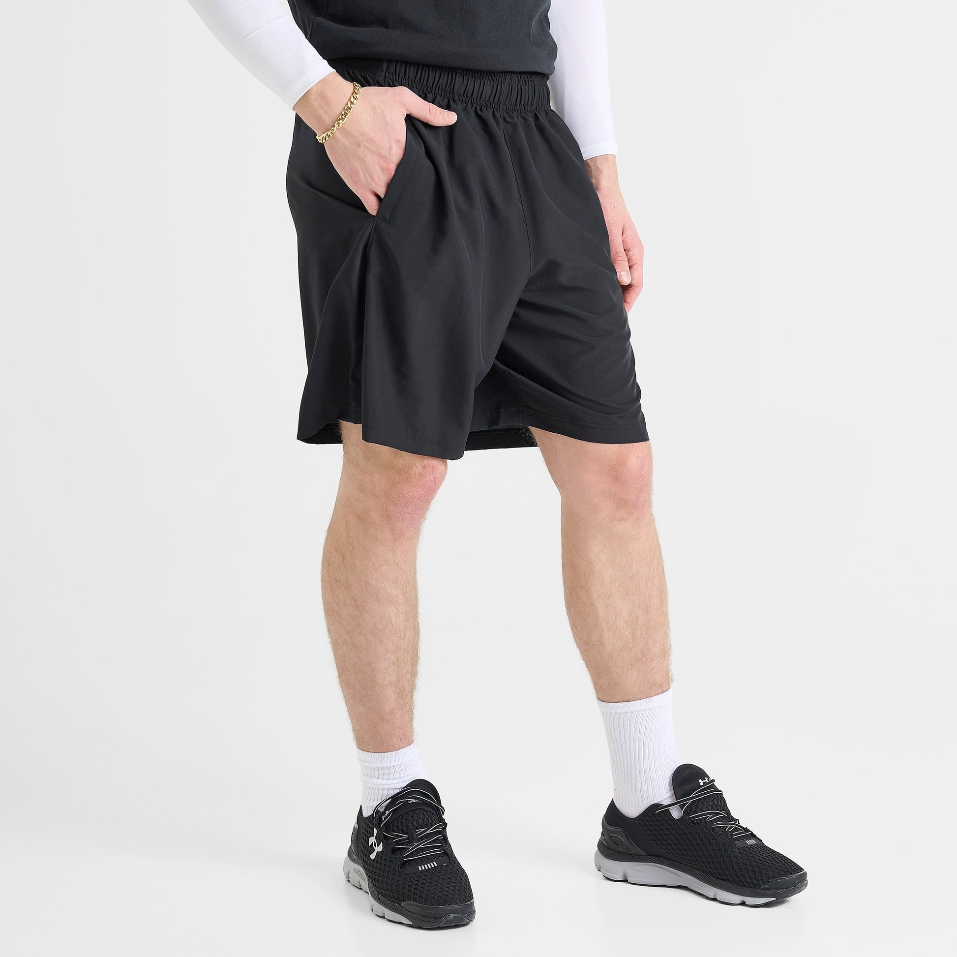 Men's Under Armour Woven WM Shorts - Black/White