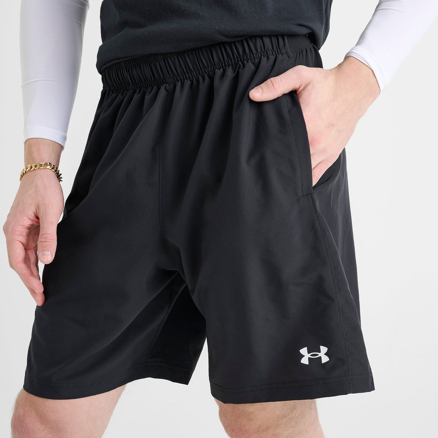 Men's Under Armour Woven WM Shorts - Black/White