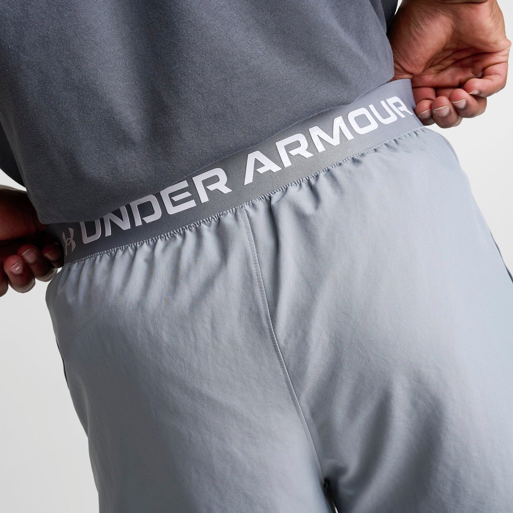 Men's Under Armour Woven WM Shorts - Steel/White