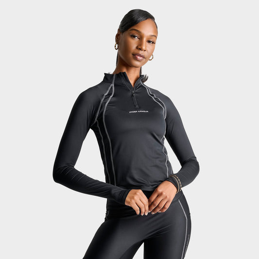 Women's Under Armour Mapped Quarter-Zip Jacket - Black