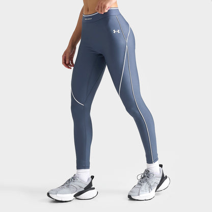 Women's Under Armour HeatGear No-Slip Waistband Performance Leggings - Dark Blue Grey