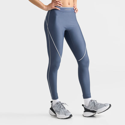 Women's Under Armour HeatGear No-Slip Waistband Performance Leggings - Dark Blue Grey