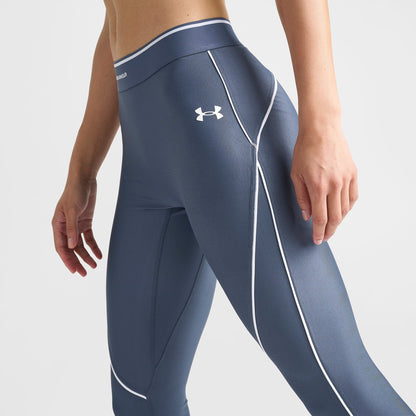 Women's Under Armour HeatGear No-Slip Waistband Performance Leggings - Dark Blue Grey