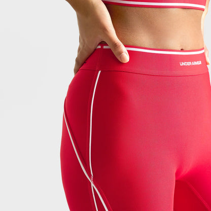 Women's Under Armour HeatGear No-Slip Waistband Performance Leggings - Red