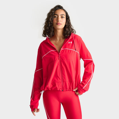 Women's Under Armour Windbreaker Full-Zip Jacket - Red