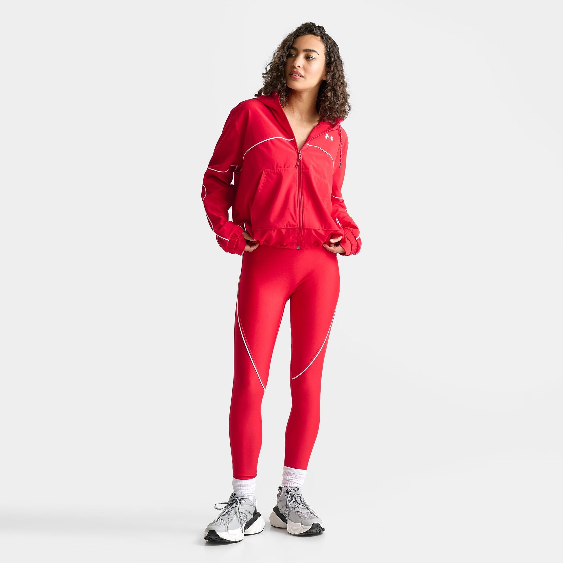 Women's Under Armour Windbreaker Full-Zip Jacket - Red