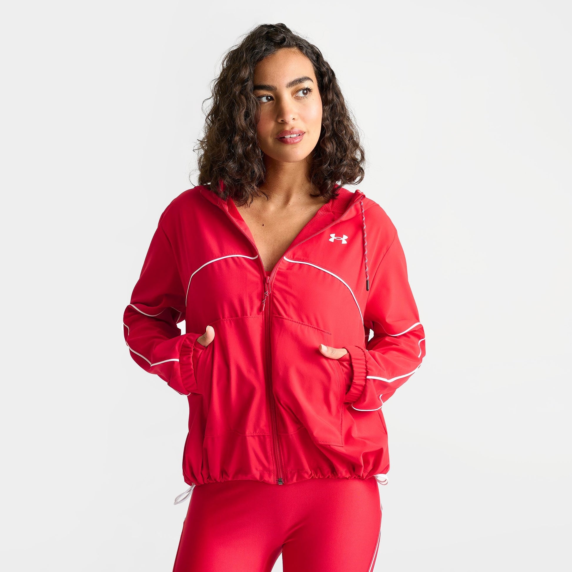 Women's Under Armour Windbreaker Full-Zip Jacket - Red