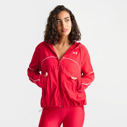 Women's Under Armour Windbreaker Full-Zip Jacket - Red