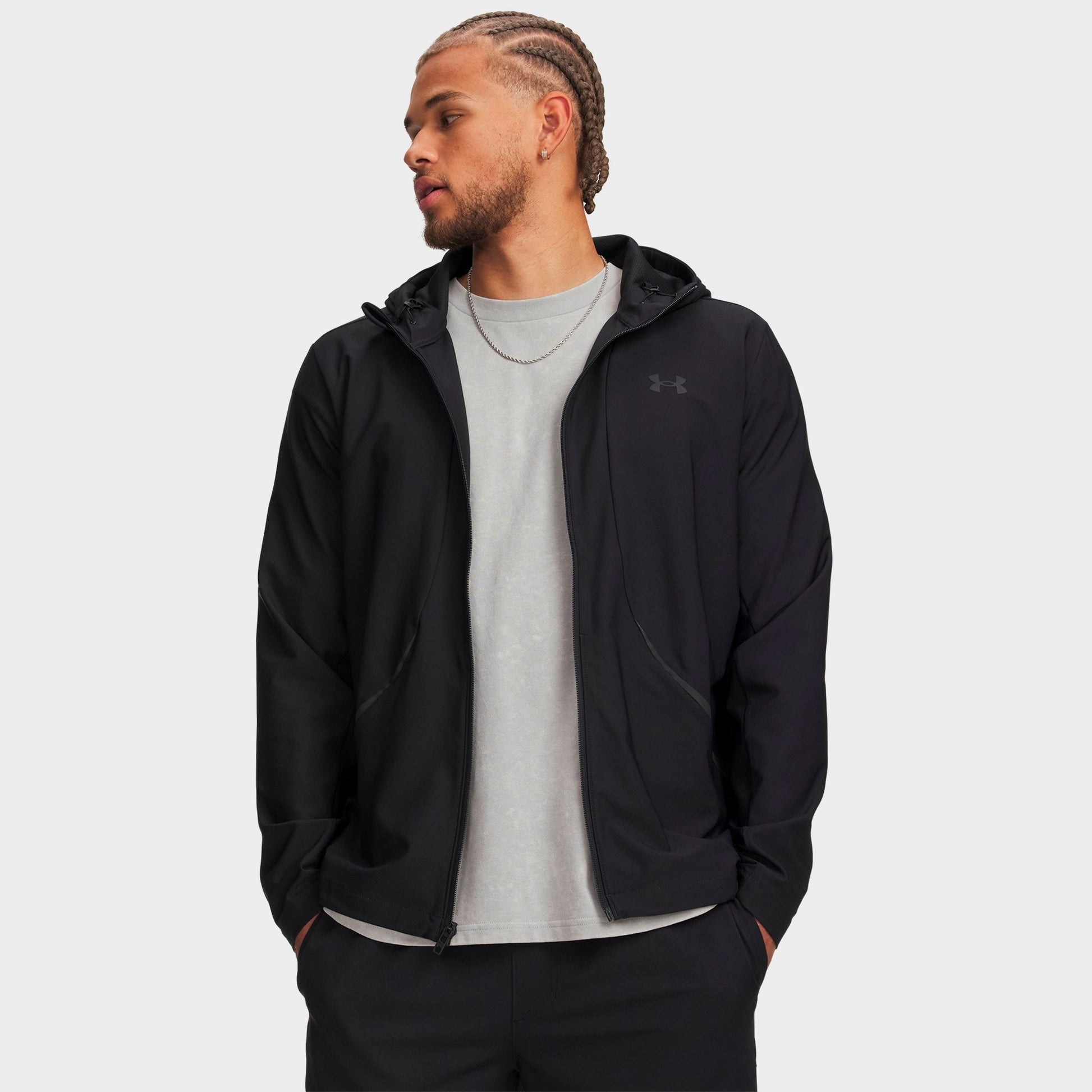 Men's Under Armour Unstoppable Full-Zip Jacket - Black/Black