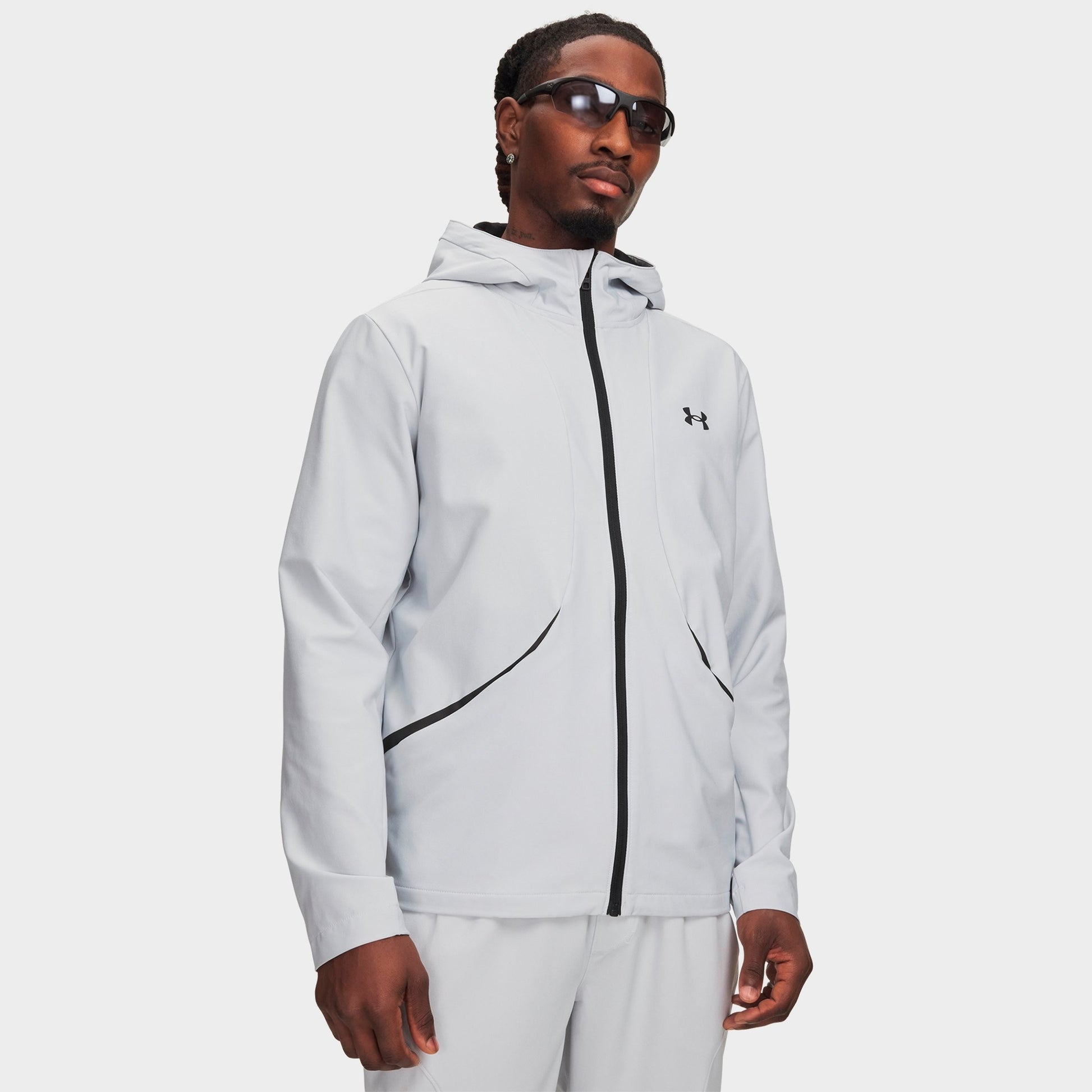 Men's Under Armour Unstoppable Full-Zip Jacket - Halo Gray/Black