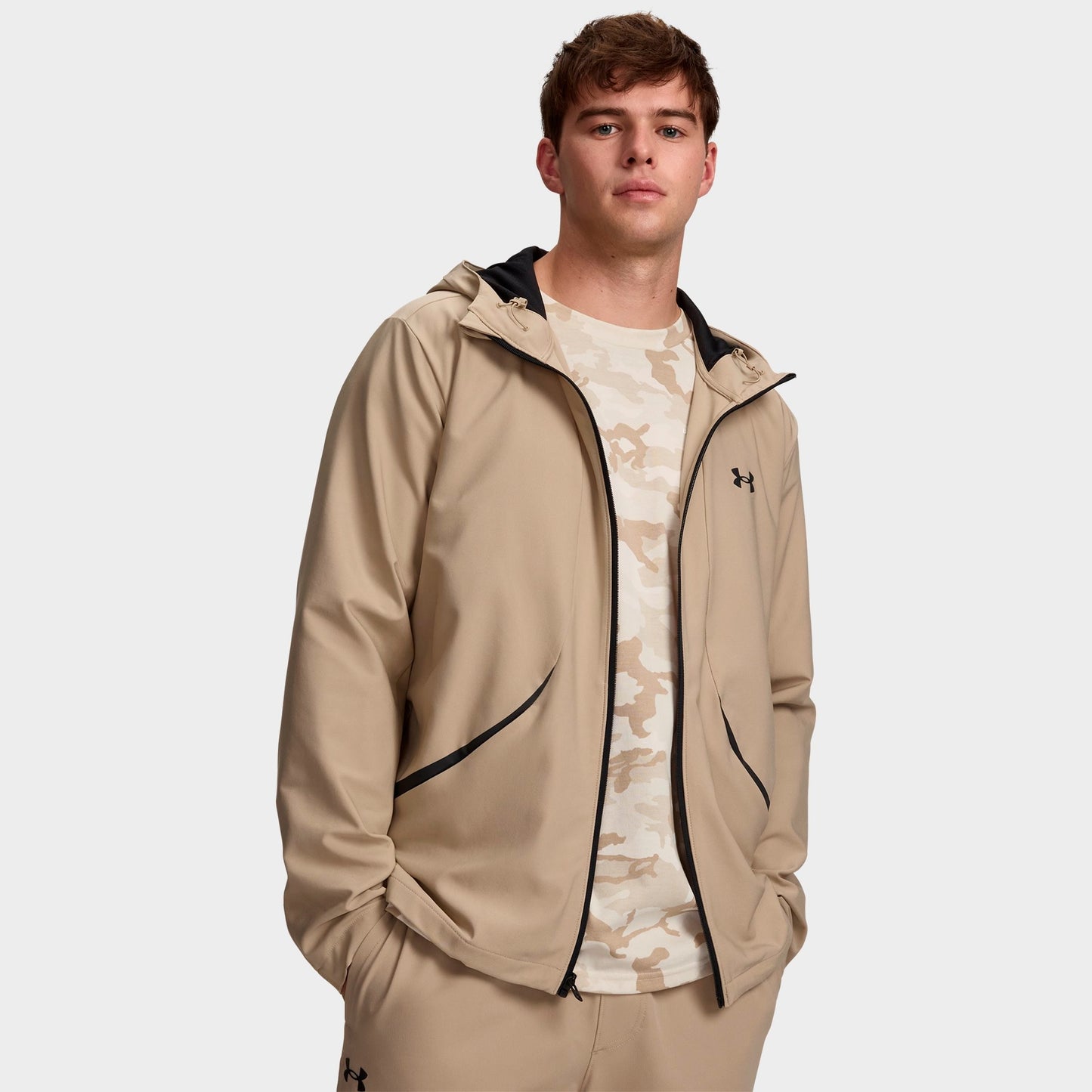 Men's Under Armour Unstoppable Full-Zip Jacket - City Khaki/Black