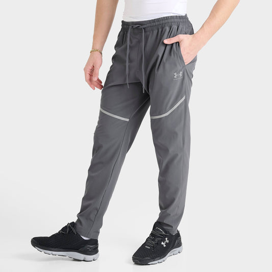 Men's Under Armour UA Vibe Woven Reflective Jogger Pants - Castlerock/Silver Reflective